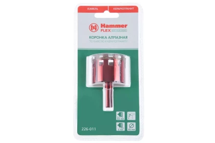 Коронка алмазная HAMMER Ф45мм HEX (DHS 45.0*65/5) купить в Губкинске