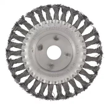 Щетка для УШМ 150 мм посадка 22,2 мм плоская крученая металлическая проволока СИБРТЕХ 746347 купить в Губкинске
