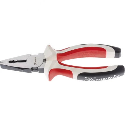 Плоскогубцы White Nickel 160 мм никелированные трехкомпонентные рукоятки MATRIX 17073 купить в Губкинске