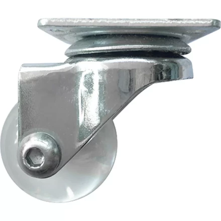 Колесо ПУ прозрачное поворотное d-35 мм, крепление платформенное Сибртех 68731 купить в Губкинске