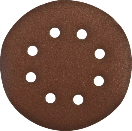 Круг шлифовальный ЗУБР &quot;СТАНДАРТ&quot; из абразивной бумаги на велкро основе, 6 отв., Р240, 150мм, 5шт 35350-150-240 купить в Губкинске