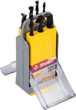 ЗУБР. Набор сверл по дереву, в супер боксе, 4-5-6-7-8-9-10 мм 29421-H7-SB купить в Губкинске