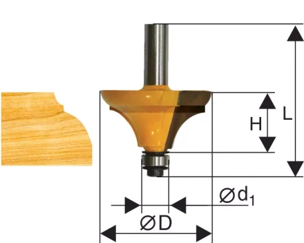 Фреза фигирейная горизонтальная Ф38,1Х19 мм хвостовик 12 мм Энкор 46574 купить в Губкинске