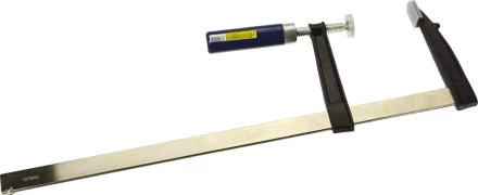 Струбцина DEXX, тип &quot;F&quot;, деревянная ручка, стальная закаленная рейка, 120х500мм 3205-120-500 купить в Губкинске