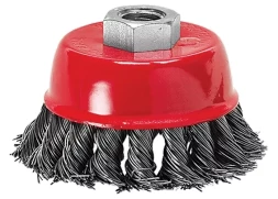 Щетка для УШМ, 150 мм, М14, "чашка", крученая металлическая проволока MATRIX 74629