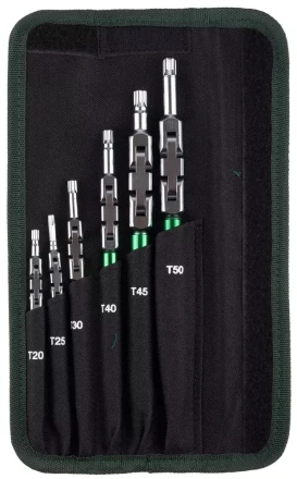 Набор ключей имбусовых KRAFTOOL &quot;INDUSTRIE&quot;, Cr-Mo сталь(S2), шарнирная конструкция, TORX, 6шт, в чехле 27453-H6 купить в Губкинске