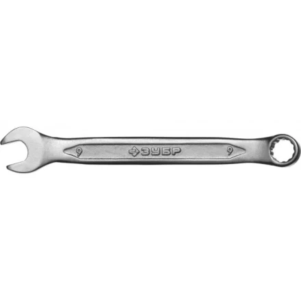 Ключ ЗУБР &quot;МАСТЕР&quot; гаечный комбинированный, Cr-V сталь, хромированный, 9мм 27087-09 купить в Губкинске