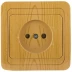 Розетка СВЕТОЗАР &quot;ГАММА&quot; без заземления, одинарная, цвет ольха, 16А/~250В SV-54100-A купить в Губкинске