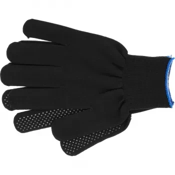 Перчатки нейлон ПВХ точка 13 класс чёрные XL 67848 купить в Губкинске