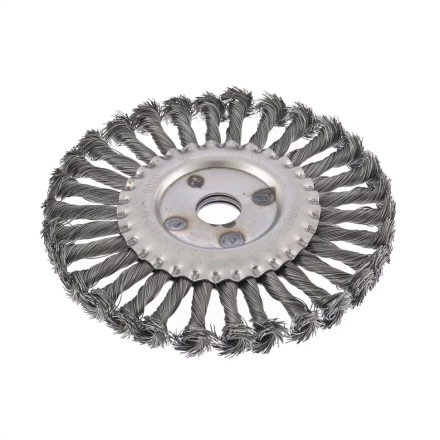 Щетка для УШМ 175 мм посадка 222 мм плоская крученая металлическая проволока СИБРТЕХ 746367 купить в Губкинске