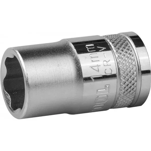 Торцовая головка KRAFTOOL "INDUSTRIE QUALITAT", Cr-V, SUPER-LOCK, хромосатинированная, 1/2", 14 мм 27801-14_z01 купить в Губкинске