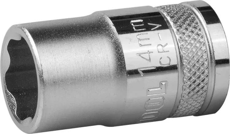 Торцовая головка KRAFTOOL "INDUSTRIE QUALITAT", Cr-V, SUPER-LOCK, хромосатинированная, 1/2", 14 мм 27801-14_z01 купить в Губкинске