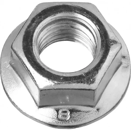 Гайка ЗУБР &quot;МАСТЕР&quot; DIN 6923 с фланцем, класс прочности 8, оцинкованная,  M12, 5кг 303630-12 купить в Губкинске