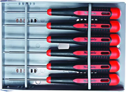 Набор отверток для точных работ Fusion 2-компонентная рукоятка 6 шт в пластиковом пенале Matrix 13361 купить в Губкинске