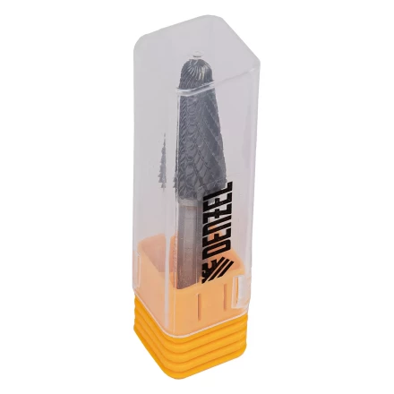 Борфреза по металлу твердосплавная, коническая закругленная, тип-L, 12 мм// Denzel 72071 купить в Губкинске