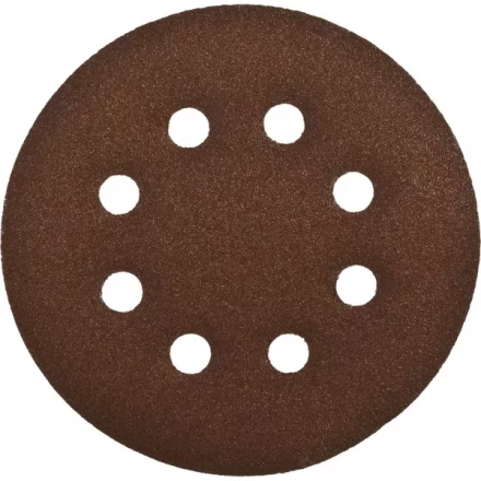 Круг шлифовальный ЗУБР &quot;СТАНДАРТ&quot; из абразивной бумаги на велкро основе, 8 отв., Р120, 125мм, 5шт 35350-125-120 купить в Губкинске