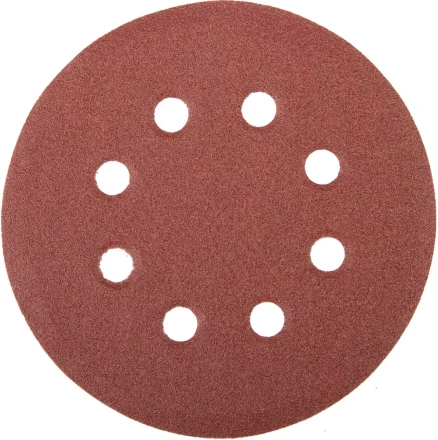 Круг шлифовальный универсальный STAYER &quot;MASTER&quot; из абразивной бумаги на велкро основе, 8 отверстий, Р100, 115мм, 5шт 35450-115-100 купить в Губкинске