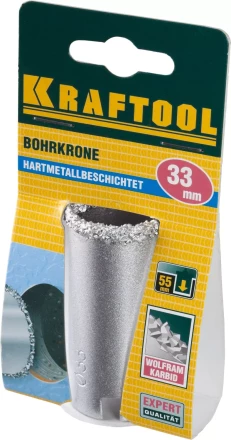 Коронка KRAFTOOL кольцевая с напылением из карбида вольфрама, 33мм 33401-33_z01 купить в Губкинске