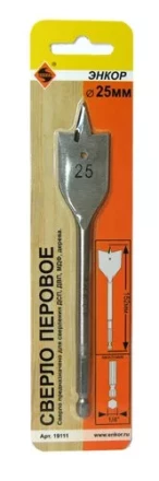 Сверло для дерева 25Х152 мм перовое Энкор 19111 купить в Губкинске