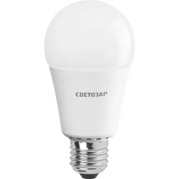 Лампа СВЕТОЗАР светодиодная "LED technology", цоколь E27(стандарт), теплый белый свет (2700К), 220В, 12Вт (100) 44505-100_z01 купить в Губкинске