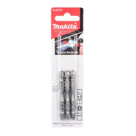 Биты Makita PZ3 65мм 3шт, 2-х сторонние (B-20725) купить в Губкинске