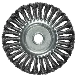 Щетка для УШМ 100 мм, посадка 22,2 мм, плоская, крученая металлическая проволока MATRIX 74630