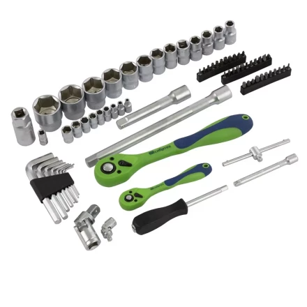 Набор инструментов 89 предметов, CrV 1/2&quot;, 1/4&quot; Сибртех 13529 купить в Губкинске