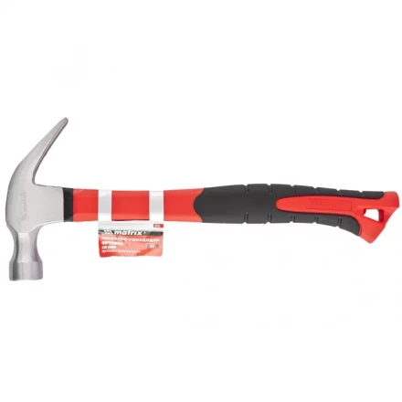 Молоток-гвоздодер ''optimal'' 450 г фибергласовая обрезиненная рукоятка MATRIX 10456 купить в Губкинске