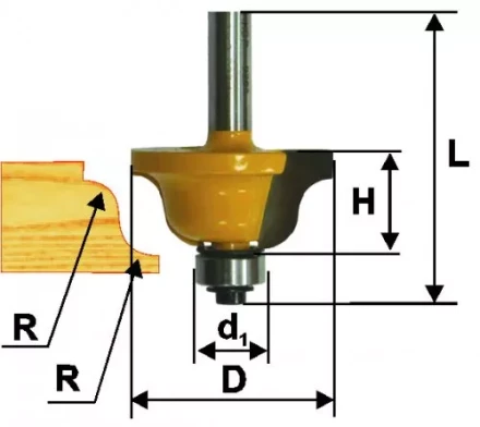 Фреза кром калевочная ф286х13мм R4мм хв 8мм 9262 купить в Губкинске