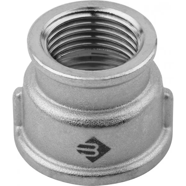 Муфта ЗУБР "ЭКСПЕРТ" переходная, никелированная латунь, 1/2"-3/4" 51292-1/2-3/4 купить в Губкинске