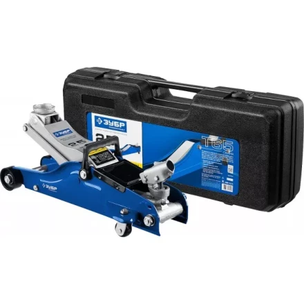 Домкрат гидравлический подкатной T65, 2,5т, 90-360мм, в кейсе, ЗУБР Профессионал 43057-2.5-K 43057-2.5-K купить в Губкинске