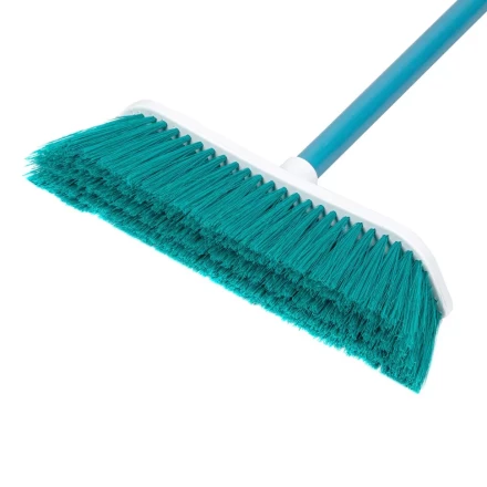 Щетка пластмассовая для подметания пола, 27 см, c черенком, 120 см, бирюзовая щетина, Home Palisad 935445 купить в Губкинске