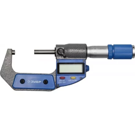 Микрометр ЗУБР &quot;ЭКСПЕРТ&quot; гладкий цифровой, МКЦ 50, диапазон 25-50мм, шаг измерения 0,001мм 34482-50 купить в Губкинске