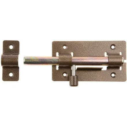 Задвижка накладная &quot;ЗД-01&quot; для дверей, корпус-порошковое покрыт/стержень-покрыт цинк, бронза, круг засов 14мм, 64х115мм 37774-1 купить в Губкинске