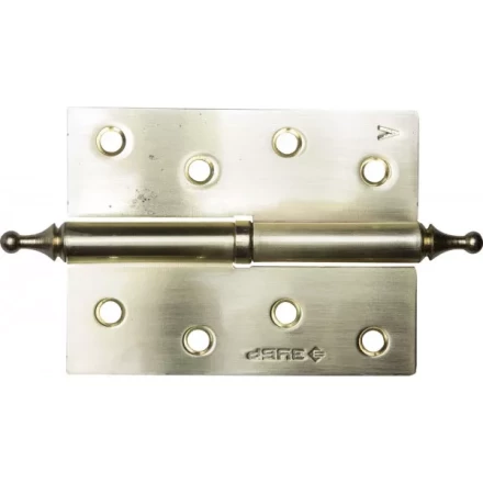 Петля дверная разъемная ЗУБР &quot;ЭКСПЕРТ&quot;, 1 подшипник, цвет мат. латунь (SB), левая, с крепежом, 100х75х2,5мм,2шт 37605-100-3L купить в Губкинске