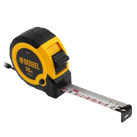 Рулетка Denzel 10м х 25мм, двухкомп. корпус, кнопка-пауза 31545 купить в Губкинске