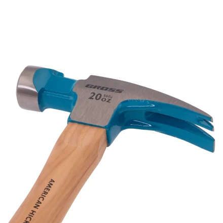 Молоток-гвоздодер,560 г Gross 10419, угол 75, магнит, обрезиненная рукоятка AMERICAN HICKORY купить в Губкинске