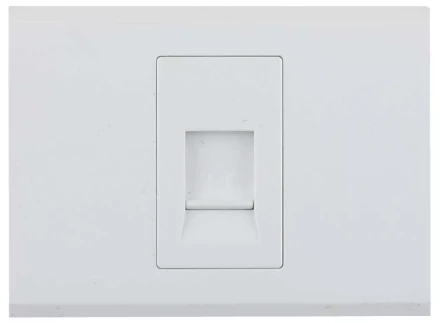 Розетка СВЕТОЗАР &quot;ЭФФЕКТ&quot; телефонная, одинарная, без вставки и рамки, цвет белый SV-54417-W купить в Губкинске