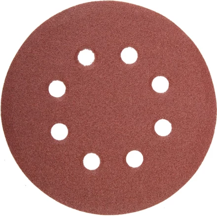 Круг шлифовальный универсальный STAYER &quot;MASTER&quot; из абразивной бумаги на велкро основе, 8 отверстий, Р80, 115мм, 5шт 35450-115-080 купить в Губкинске