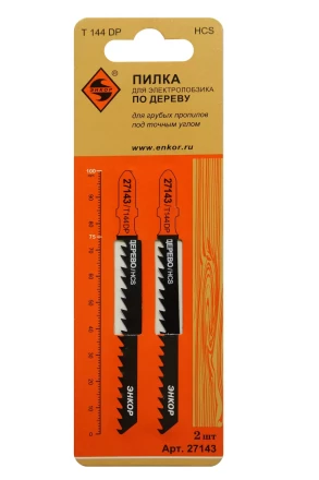 Пилка для электролобзика T144 DP 2 шт. Энкор 27143 купить в Губкинске