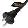 Шнур сетевой Denzel Energy Series, ПВС, 1,5 м, 2 x 1,5 мм, с неразборной вилкой, черный, 3 м, 37669 купить в Губкинске