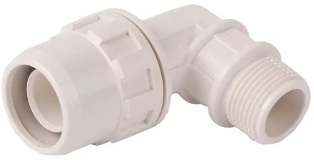 Муфта ЗУБР &quot;ШиреФит&quot; соединительная угловая 90°, &quot;штуцер с гайкой - внешняя резьба&quot;, 26мм-3/4&quot; 51465-26-3/4 купить в Губкинске