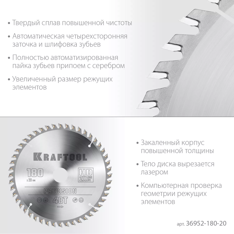 Диск пильный PRECISION, повышенный ресурс 36952-180-20 купить в Губкинске