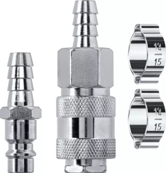 Набор переходников KRAFTOOL елочка - рапид штуцер  +  рапид муфта - елочка 06599-10-H