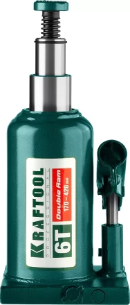 Домкрат гидравлический бутылочный &quot;Double Ram&quot;, сварной, телескопический, 6т, 170-420мм, KRAFTOOL 43463-6 43463-6 купить в Губкинске