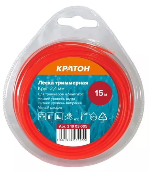Леска триммерная Кратон Круг-2,4мм 3 19 03 005 купить в Губкинске