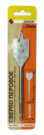 Сверло перовое по дереву  ф28х152мм 1/50/200 19113 купить в Губкинске