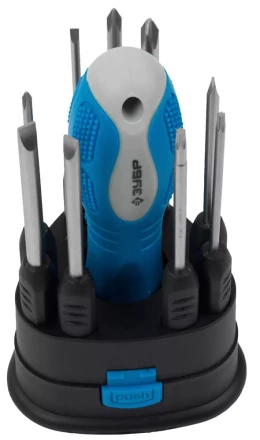 Набор ЗУБР Отвертка &quot;ЭКСПЕРТ&quot; со сменными стержнями 60мм, SL 3,0, 4,0, 5,0, 6,0мм, PH№ 0, 1, 2, TORX 10, 15, 10пред. 25282-H10 купить в Губкинске