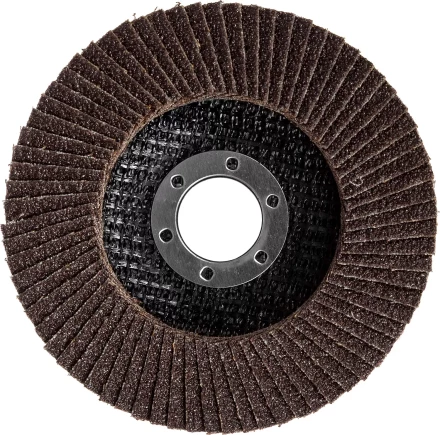 Круг шлифовальный ЗУБР &quot;ЭКСПЕРТ&quot; лепестковый торцевой, тип КЛТ 1, зерно-электрокорунд нормальный, P40, 125х22,2мм 36591-125-40 купить в Губкинске