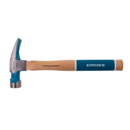 Молоток-гвоздодер, 680 г Gross 10425, угол 75, магнит, обрезиненная рукоятка AMERICAN HICKORY купить в Губкинске